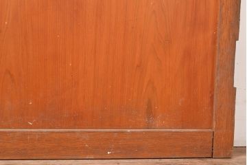 アンティーク建具　銀モールガラス入り　温かみのある雰囲気が魅力のレトロなガラス扉(ドア)(R-048373)