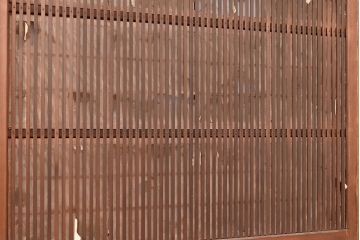 和製アンティーク　和モダンな空間作りにおすすめの裏障子付き格子戸4枚セット(建具、引き戸)(R-048374)