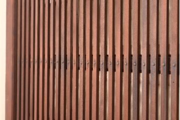 和製アンティーク　和モダンな空間作りにおすすめの裏障子付き格子戸4枚セット(建具、引き戸)(R-048374)