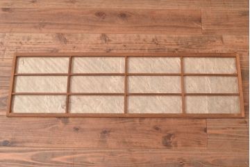 和製アンティーク　和モダンな空間作りにおすすめの裏障子付き格子戸4枚セット(建具、引き戸)(R-048374)