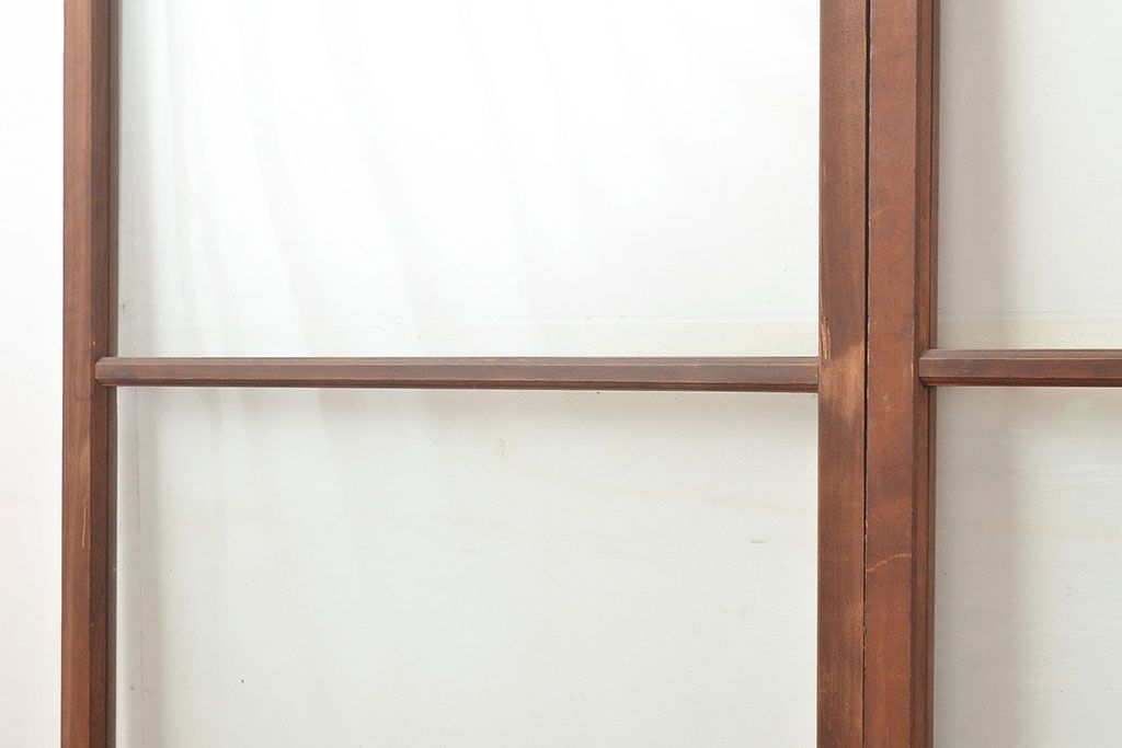 アンティーク建具　ゆらゆらガラスがレトロな趣を演出するガラス戸4枚セット(引き戸、建具)(R-048375)