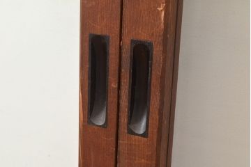 アンティーク建具　ゆらゆらガラスがレトロな趣を演出するガラス戸4枚セット(引き戸、建具)(R-048375)