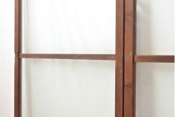 アンティーク建具　ゆらゆらガラスがレトロな趣を演出するガラス戸4枚セット(引き戸、建具)(R-048375)