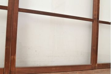 アンティーク建具　ゆらゆらガラスがレトロな趣を演出するガラス戸4枚セット(引き戸、建具)(R-048375)