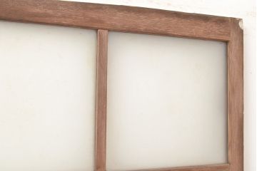 和製アンティーク　レトロな雰囲気を高めるガラス窓付きの木製ドア(建具、扉)(R-048376)