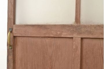 和製アンティーク　レトロな雰囲気を高めるガラス窓付きの木製ドア(建具、扉)(R-048376)