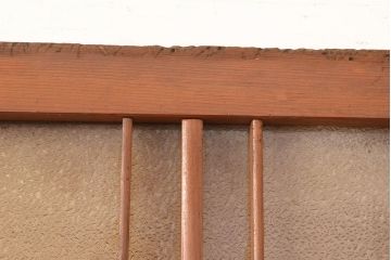 和製アンティーク　くっきりとした木目が味わい深いガラス戸2枚セット(引き戸、建具)(R-048377)