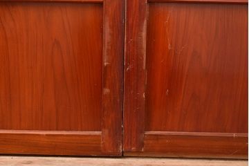 アンティーク建具　組子細工がお洒落な、和の風情たっぷりの障子戸2枚セット(引き戸、建具)(R-048378)