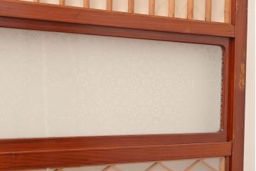 アンティーク建具　組子細工がお洒落な、和の風情たっぷりの障子戸2枚セット(引き戸、建具)(R-048379)