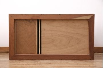 和製アンティーク　民芸家具　カリン材の鳥眼杢を贅沢に使用した、一級品の長火鉢(花梨材)(R-048382)