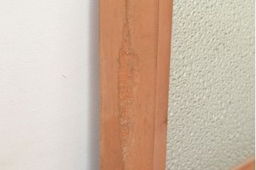 和製アンティーク　高級品　存在感のある木目が魅力!杉材一枚板を贅沢に使用した、ダイヤガラス入りの引き戸4枚セット(建具)(R-048396)