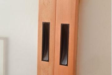 アンティーク建具　組子デザインが美しいガラス戸4枚セット(引き戸、建具)(R-048397)