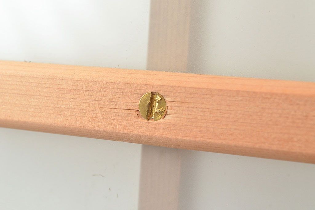 アンティーク建具　組子デザインが美しいガラス戸4枚セット(引き戸、建具)(R-048397)