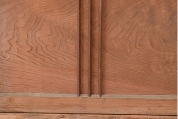 アンティーク建具　大正ロマン　当時物色ガラス・ダイヤガラス・すりガラス　空間のお洒落なアクセントにおすすめ!!レトロな引き戸1枚(ガラス戸、建具)(R-048399)