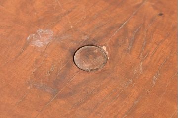 和製ヴィンテージ　珍品　店舗什器におすすめ!可動式の棚が付いた変わったつくりのセンターテーブル(ラウンドテーブル、ビンテージ)(R-048400)