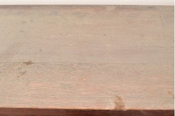 和製アンティーク　昭和中期　三方ナラ材　薄型の収納棚(戸棚、サイドボード)(R-048401)