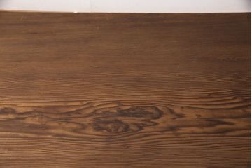民芸家具　高級杉材　天板一枚板　浮造り仕上げの座卓(ちゃぶ台、ローテーブル)(R-048404)