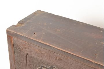 アンティーク家具　和製アンティーク　薄型サイズが珍しい収納棚(本棚、ブックシェルフ)(R-048405)