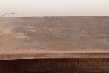 アンティーク家具　和製アンティーク　薄型サイズが珍しい収納棚(本棚、ブックシェルフ)(R-048405)