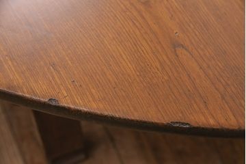 和製アンティーク　栓材　昔ながらの佇まいが味わい深い特大サイズのちゃぶ台(座卓、ローテーブル、折りたたみテーブル)(R-048406)