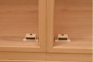 中古　伝統工芸品　伝統工芸士・横山松雄作　すっきりとした佇まいが魅力的な加茂総桐箪笥のワードローブ(定価約60万円)(総桐たんす、洋服タンス、衣装タンス)(R-048410)