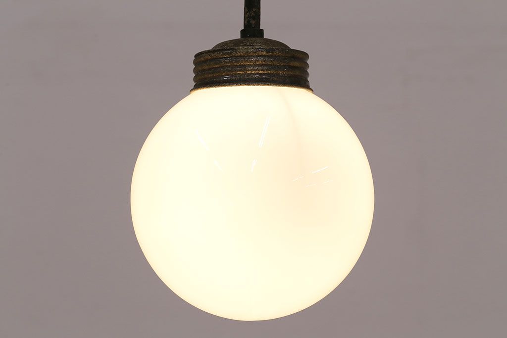 和製アンティーク　シャビーなブラケットが良い雰囲気を作り出す天井照明(吊り下げ照明、ペンダントライト)(R-048415)