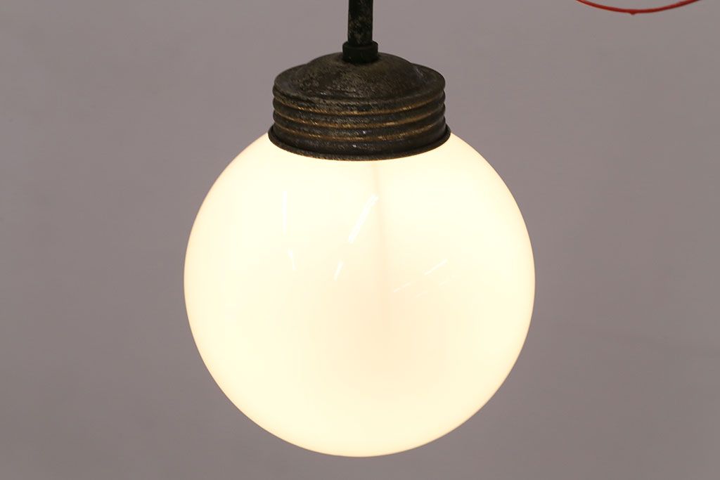 和製アンティーク　シャビーなブラケットが良い雰囲気を作り出す天井照明(吊り下げ照明、ペンダントライト)(R-048415)