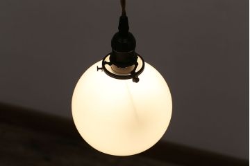 和製アンティーク　シンプルで取り入れやすい小ぶりな天井照明(吊り下げ照明、ペンダントライト)(R-048419)