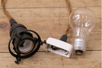 和製アンティーク　シンプルで取り入れやすい小ぶりな天井照明(吊り下げ照明、ペンダントライト)(R-048419)