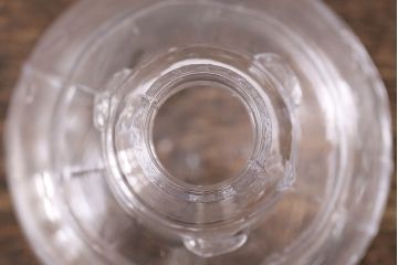 昭和初期　古いガラスの豆ランプ(オイルランプ、火屋、油壷)(R-048422)