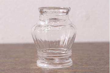 昭和初期　古いガラスの豆ランプ(オイルランプ、火屋、油壷)(R-048422)