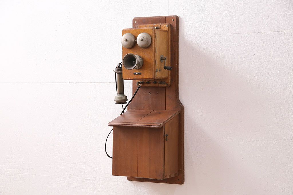 古い木製電話機　デルビル磁石式壁掛電話機 磁石式電話機 文化遺産オンライン