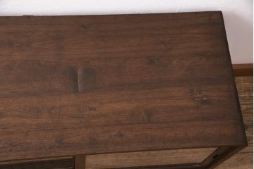 和製アンティーク 和の趣あふれる、オリジナル組子入りガラスの箪笥ローボード(戸棚、テレビ台、テレビボード、時代箪笥)(R-048431)