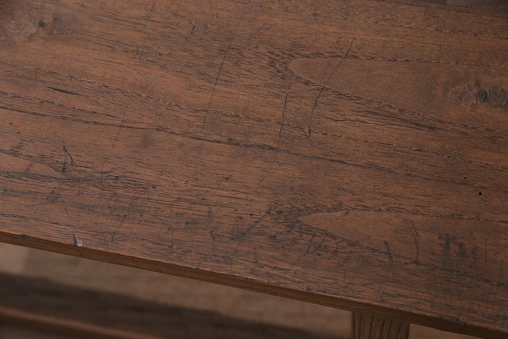 和製アンティーク 和の趣あふれる、オリジナル組子入りガラスの箪笥ローボード(戸棚、テレビ台、テレビボード、時代箪笥)(R-048431)