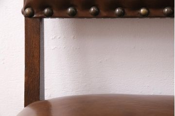 イギリスビンテージ　堂々とした風格を感じるオーク材製のチェア(椅子、ダイニングチェア)(R-048435)