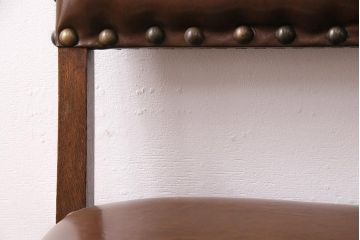 イギリスビンテージ　堂々とした風格を感じるオーク材製のチェア(椅子、ダイニングチェア)(R-048436)