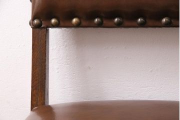 イギリスビンテージ　堂々とした風格を感じるオーク材製のチェア(椅子、ダイニングチェア)(R-048437)