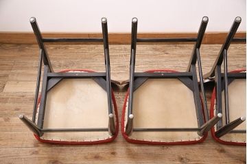 イギリスヴィンテージ　スタイリッシュなチェア4脚セット(ダイニングチェア、椅子、ビンテージ)(R-048438)