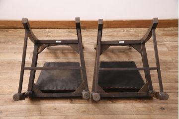 イギリスアンティーク　オーク材製のチェア2脚セット(ダイニングチェア、椅子)(R-048439)