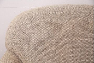 中古　HENREDON(ヘンレドン)　丸みを帯びたデザインが可愛らしい一人掛けソファ(シングル、アームチェア、1Pソファ)(R-048444)