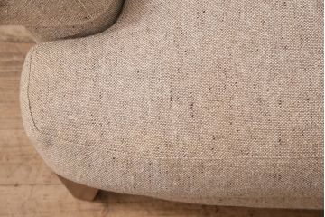 中古　HENREDON(ヘンレドン)　丸みを帯びたデザインが可愛らしい一人掛けソファ(シングル、アームチェア、1Pソファ)(R-048444)