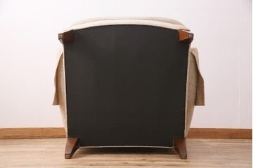 中古　HENREDON(ヘンレドン)　丸みを帯びたデザインが可愛らしい一人掛けソファ(シングル、アームチェア、1Pソファ)(R-048444)