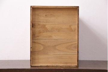 和製アンティーク　素朴な木肌がレトロ感を演出する小引き出し(引き出し、チェスト)(R-048447)