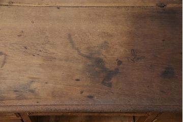 イギリスアンティーク　品のある佇まいが素敵な、両面使いが出来るカウンターテーブル(デスク、在宅ワーク、在宅用レジ台、作業台、収納棚)(R-048452)