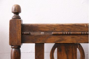 イギリスアンティーク　オーク材製チェア2脚セット(ダイニングチェア、椅子)(R-048453)