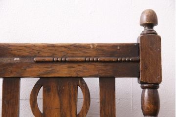 イギリスアンティーク　オーク材製チェア2脚セット(ダイニングチェア、椅子)(R-048453)