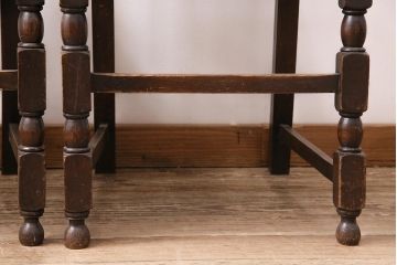 イギリスアンティーク　オーク材製チェア2脚セット(ダイニングチェア、椅子)(R-048453)