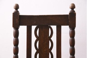 イギリスアンティーク　オーク材製チェア2脚セット(ダイニングチェア、椅子)(R-048453)