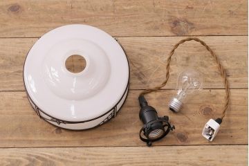 アンティーク照明　セルロイド装飾が和の風情を高める天井照明(ペンダントライト、吊り下げ照明)(R-048457)