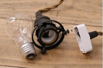 アンティーク照明　セルロイド装飾が和の風情を高める天井照明(ペンダントライト、吊り下げ照明)(R-048457)